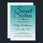 Chic Tropical Green Ombre Sweet 16 16th Birthday Kaart<br><div class="desc">Een chic tropical green ombre design Sweet 16 verjaardagsuitnodiging. De heldere groentafels op een witte achtergrond. De tekst "Sweet Sixteen"in zwart wordt geplaatst in modern manuscript. Elegant 16e verjaardagsfeest nodigt uit voor een glamoureuze Sweet Sixteen, perfect voor haar, de fashionista die van modern patroon houdt, luxe en glam met een...</div>