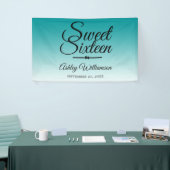 Chic Tropical Green Ombre Sweet 16 16th Birthday Spandoek (Beurs)