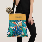 Chic Tropical Monogrammed Canvas tas (Dichtbij)
