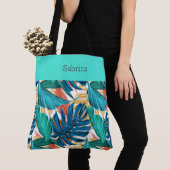 Chic Tropical Monogrammed Canvas tas (Dichtbij)