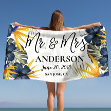 Chic Tropical Personalized Mr. & Mrs Custom