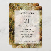 Chic Tropical Pineapple Verjaardag Kaart (Voorkant / Achterkant)