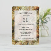 Chic Tropical Pineapple Verjaardag Kaart (Staand voorkant)