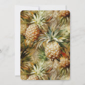 Chic Tropical Pineapple Verjaardag Kaart (Achterkant)