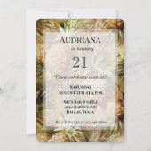 Chic Tropical Pineapple Verjaardag Kaart (Voorkant)