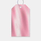 Chic Tropical Pink Green Leaf Cadeaulabel (Achterkant)