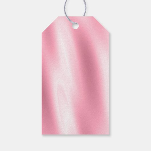 Chic Tropical Pink Green Leaf Cadeaulabel (Achterkant)