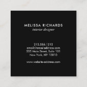 Chic Tropical Print Waterverf Designer Green Vierkante Visitekaartje (Achterkant)