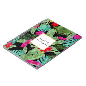 Chic Tropical Print Waterverf zwart Notitieboek (Linkerzijde)