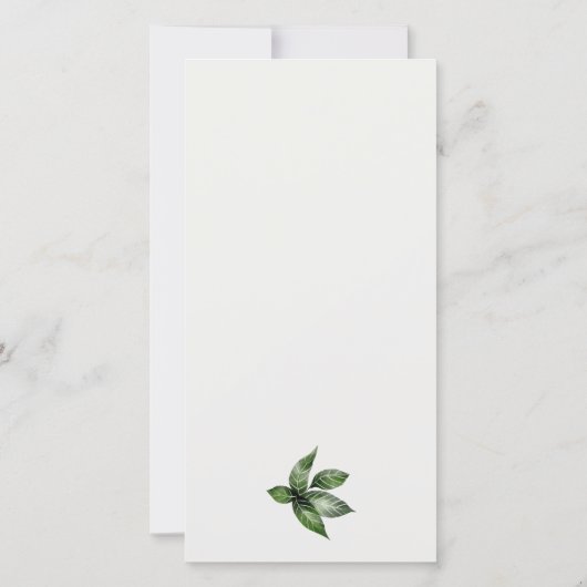 Chic Tropical Rainforest Toucan Wedding Menu Kaart (Achterkant)