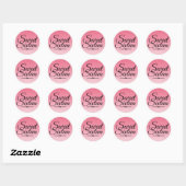 Chic Tropical Roze Ombre Sweet 16 16e Verjaardag Ronde Sticker (Vel)