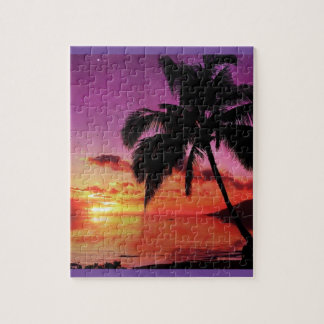 Chic  Tropical Sunset Beach Scene Legpuzzel