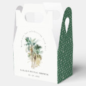 Chic Tropical Waterverf Palm Trees Vrijgezellenfee Bedankdoosjes (Geopend)
