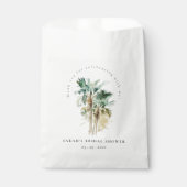Chic Tropical Waterverf Palm Trees Vrijgezellenfee Bedankzakje (Voorkant)