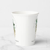 Chic Tropical Waterverf Palm Trees Vrijgezellenfee Papieren Bekers (Rechts)