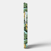 Chic Tropisch Turquoise Geel Banaan Blad Patroon Case-Mate iPhone Case (Achterkant / Links)
