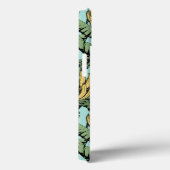 Chic Tropisch Turquoise Geel Banaan Blad Patroon Case-Mate iPhone Case (Achterkant / Rechts)
