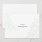 Chic Tropische Palmboom Bladeren Bedankkaart (Voorkant / Achterkant)