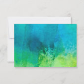 Chic Tropische Waterverf Zomerbruiloft RSVP (Achterkant)