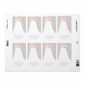 Chic Trouwfeest Taupe Retouradres Etiket (Full Sheet)