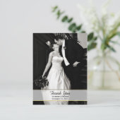 Chic trouwfoto Dank u Post Kaart (Staand voorkant)