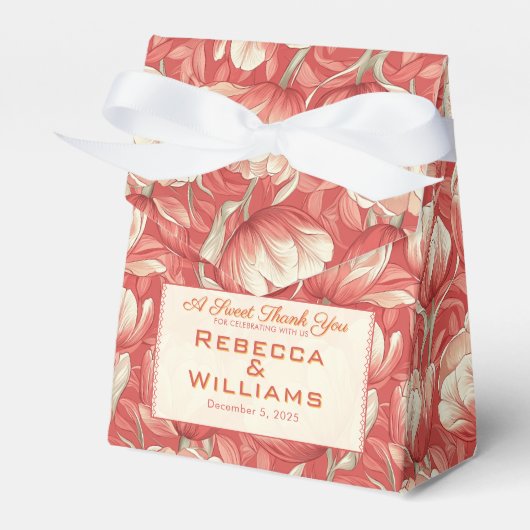 Chic Tulip Fantasy City Wedding Bedankdoosjes (Voorkant Zijde)
