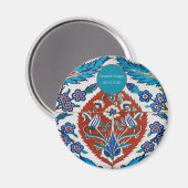 Chic Turkse Keramische Bloemen Magneet (Voorkant / Achterkant)