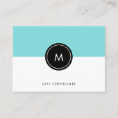 Chic Turquoise en Black | Cadeaubon Kortingskaartje (Voorkant)