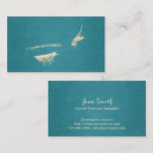 Chic Turquoise Eyelash Extensions Visitekaartje (Voorkant / Achterkant)