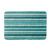 Chic turquoise gestreept badmat (Voorkant)