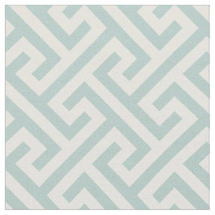 Chic turquoise griek geometrisch patroon stof