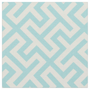 Chic turquoise griek geometrisch patroon stof