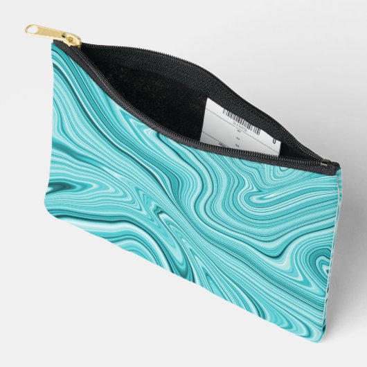 Chic turquoise marmer etui (Open)
