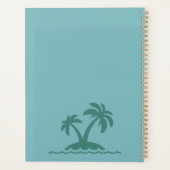 Chic turquoise moderne aangepaste reisplanner planner (Achterkant)