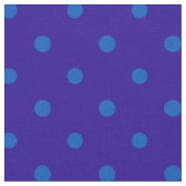 Chic Turquoise op Midnight Blue Polka Dots Pattern Stof (Close Up)