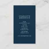 Chic Turquoise Waterverf Faux Gold Headshot Foto Visitekaartje (Achterkant)