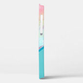 Chic Turquoise Waterverf Gepersonaliseerd Case-Mate iPhone Case (Achterkant / Links)