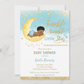 Chic Twinkle Little Star African Baby shower Boy Kaart (Voorkant)