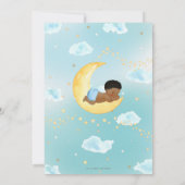 Chic Twinkle Little Star African Baby shower Boy Kaart (Achterkant)