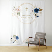 Chic Twins Roze Blush Bloemstuk Doop Fotoprop Wandkleed (In situ)