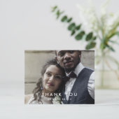 Chic Typografie Foto Dank je wel Bedankkaart (Staand voorkant)