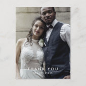 Chic Typografie Fotosjabloon Dank u Briefkaart (Voorkant)