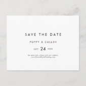 Chic Typografie horizontaal sparen het Briefkaart  (Voorkant)