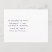Chic Typografie Sparen het Briefkaart van de Datum (Achterkant)
