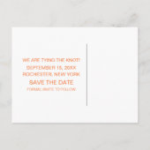 Chic Typografie Sparen het Briefkaart van de Datum (Achterkant)