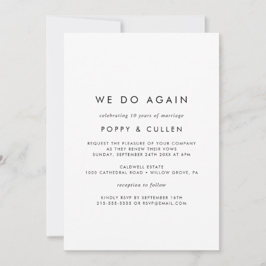 Chic typografie We Do Again hernieuwde belofte Kaart (Voorkant)
