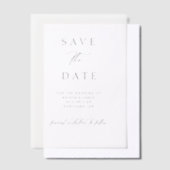 Chic Typografisch Script Trouw Save the Date Vellum Uitnodigingen (Offset)