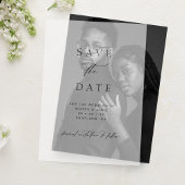 Chic Typographic Script Wedding Save the Date Vellum Uitnodigingen