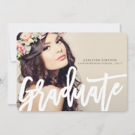 Chic Typography Afstuderen Annoucement Aankondiging