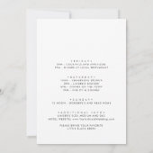 Chic Typography Bachelorette Weekend Kaart (Achterkant)